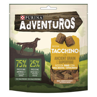 Adventuros Bocaditos de Pavo y Cereal Ancestral para perros